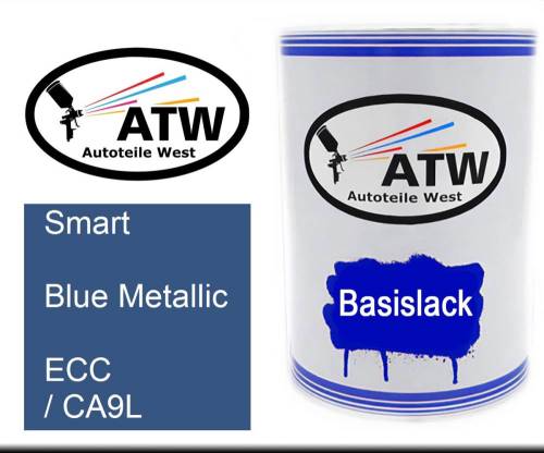 Smart, Blue Metallic, ECC / CA9L: 500ml Lackdose, von ATW Autoteile West.